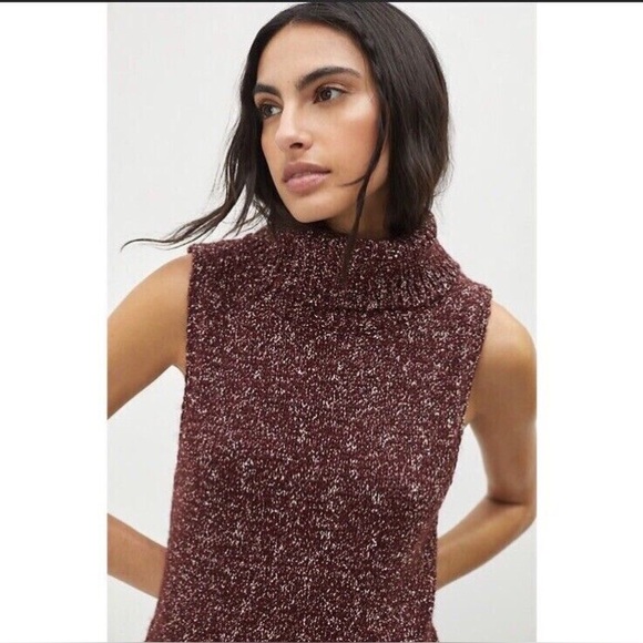 Anthropologie - Sleeveless Cowlneck Sweater Dress - Picture 2 of 15